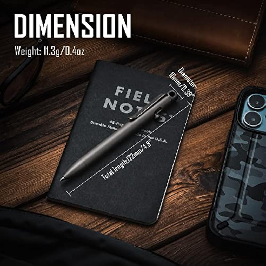KeyUnity KP01 Titanium EDC Ballpoint Pen | Retractable Pocket Pen
