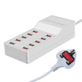 Balabaxer 10-Port USB Charging Station | Multi-Port Hub for Tablets (White)