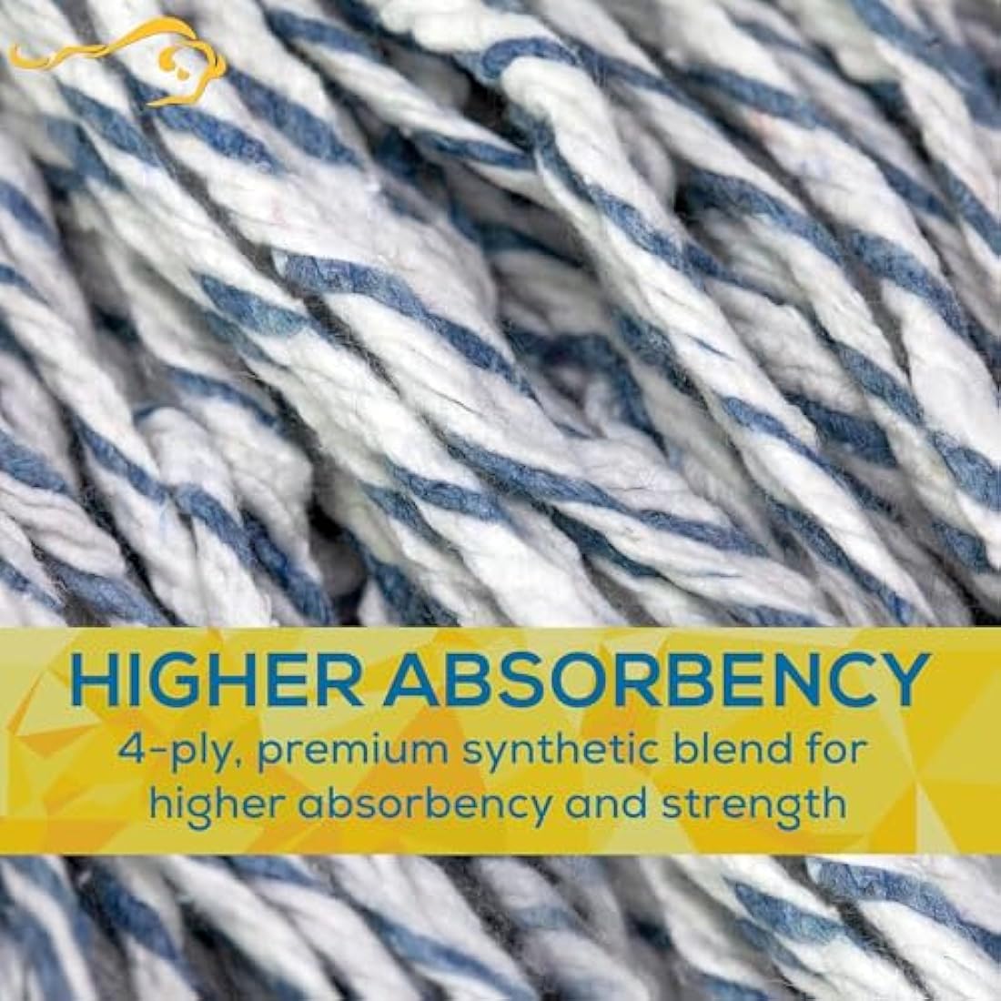 KLEEN HANDLER Cut-End Finish Mop - 4-Ply Synthetic Blend, 24 Pack