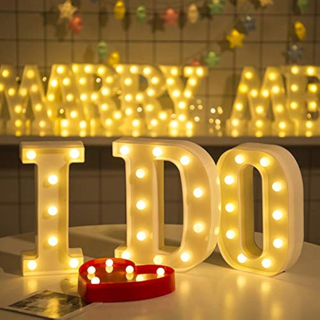 HONPHIER LED Marquee Letter Lights – Battery Operated Alphabet Sign (I)