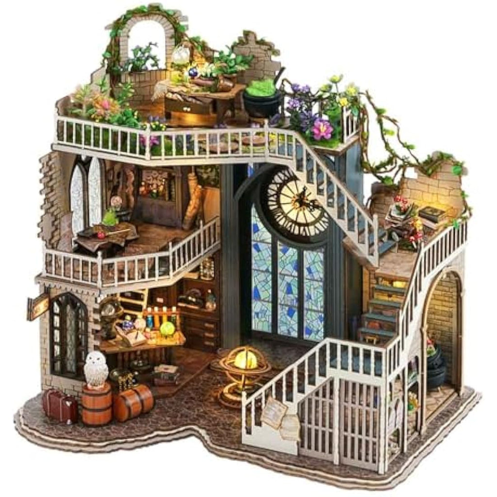 CUTEBEE Magic House DIY Miniature Dollhouse Kit with Dust Cover
