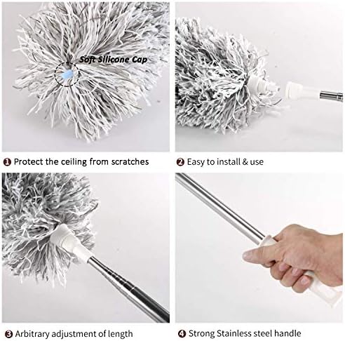 Microfiber Feather Duster | 100" Extendable Stainless Pole