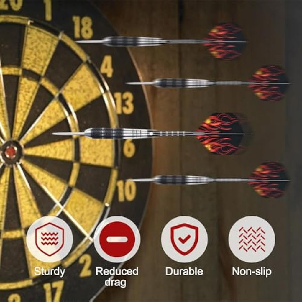 flintronic Professional Steel Tip Darts Set – 22g Stainless Steel Darts
