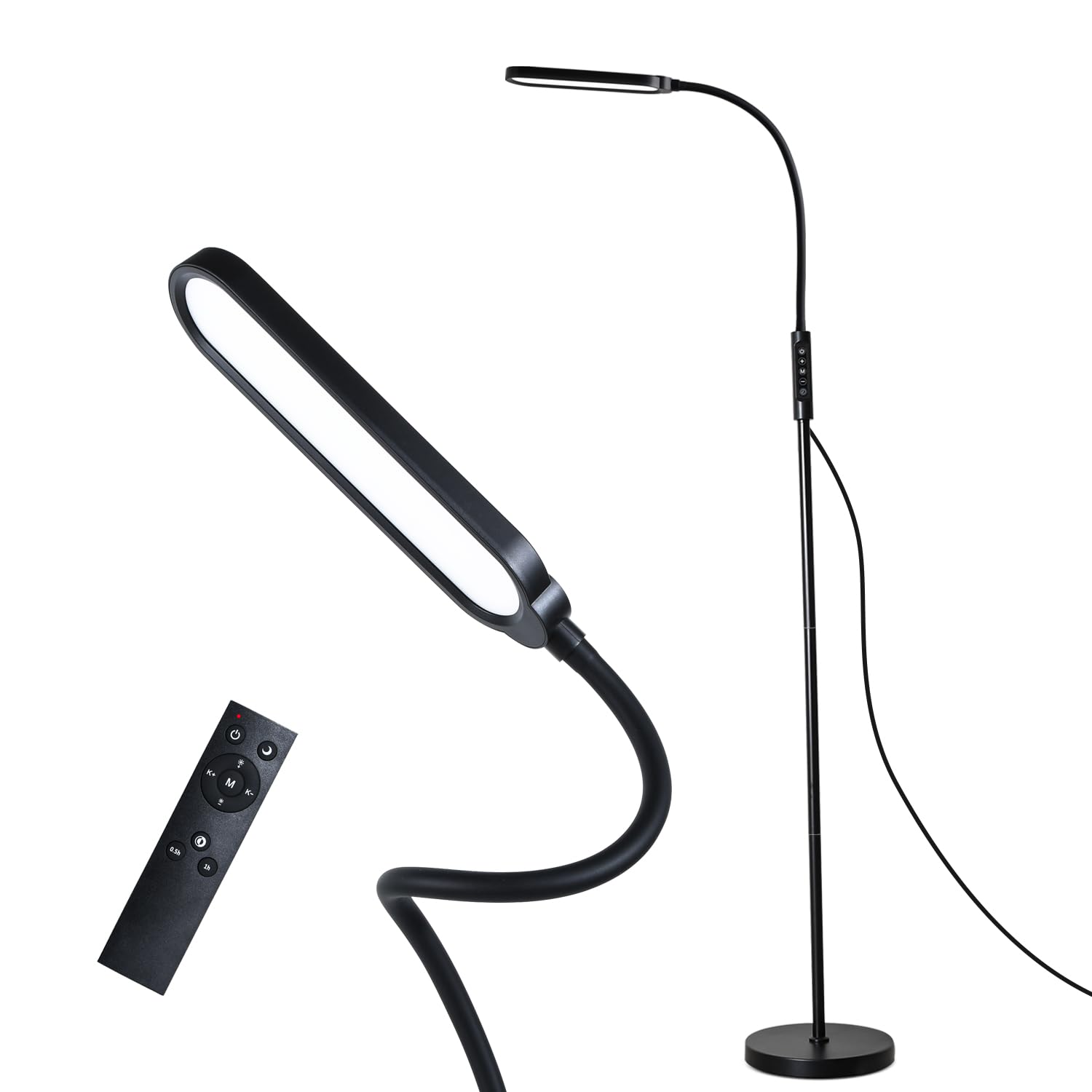 KOOSTONE LED Floor Lamp | 2-in-1 Dimmable Standing Light with Remote