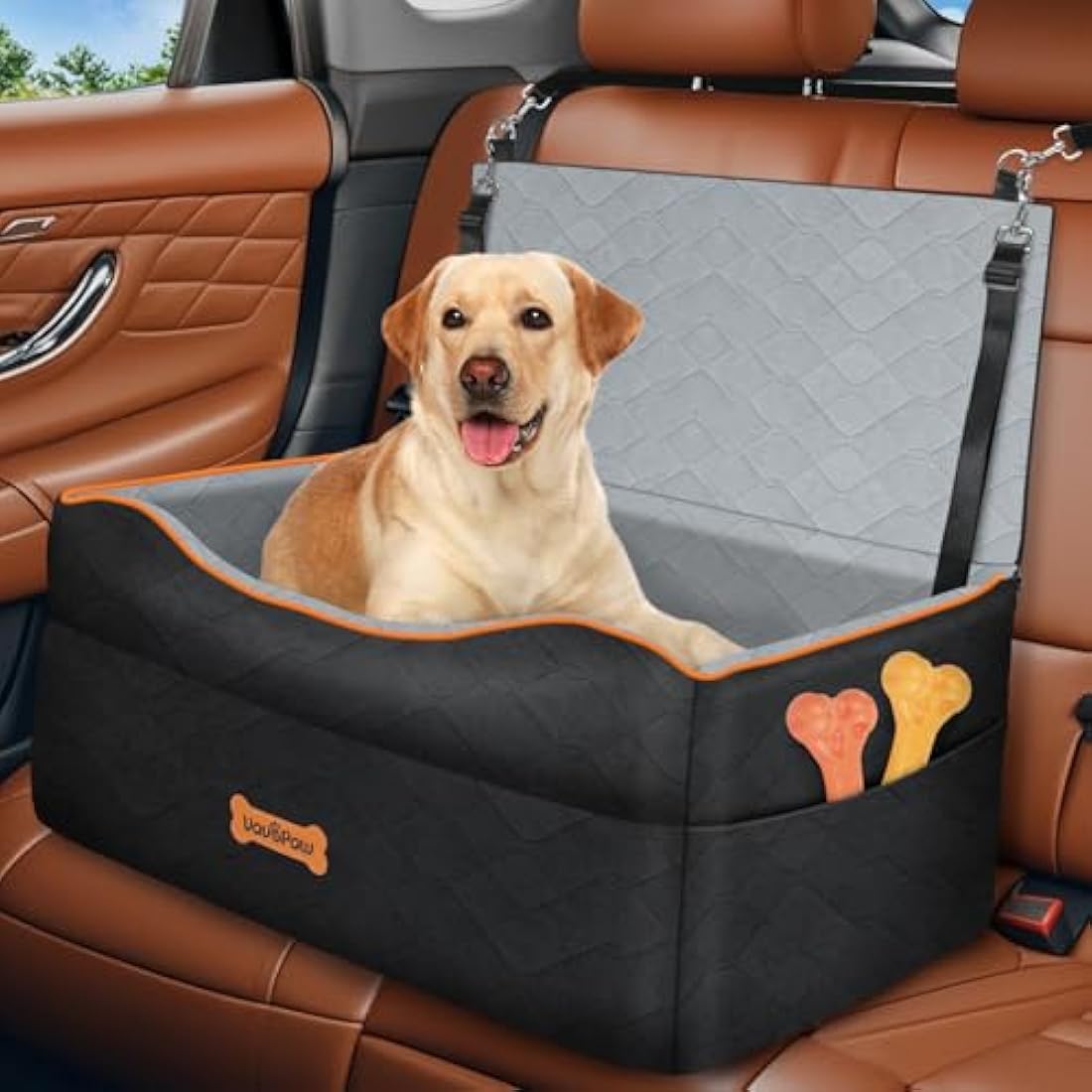 VavoPaw Dog Car Seat | Waterproof Booster Seat for Medium Dogs