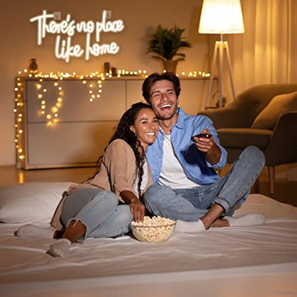 Looklight There's No Place Like Home Neon Sign | Warm White LED Wall Decor