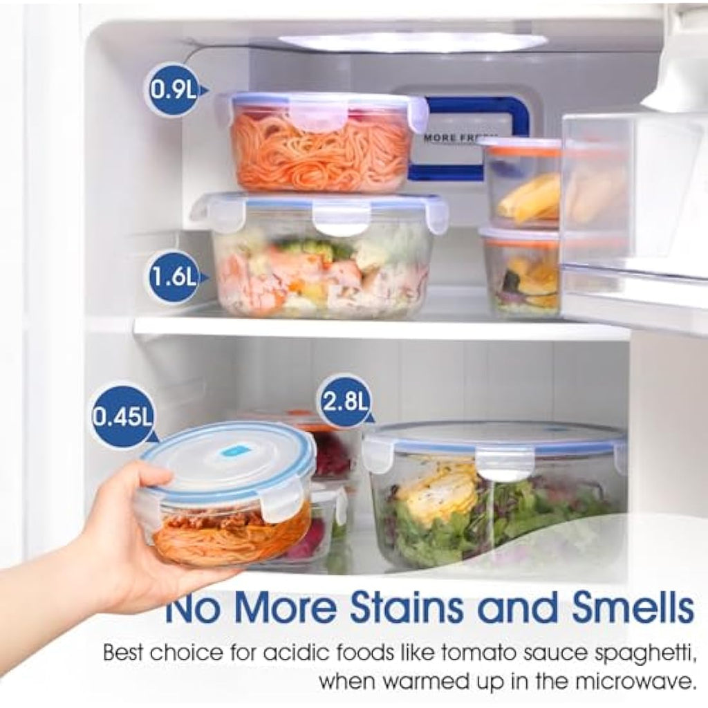 NUTRIUPS 2.8L Large Airtight Glass Food Storage Container | Tempered Glass