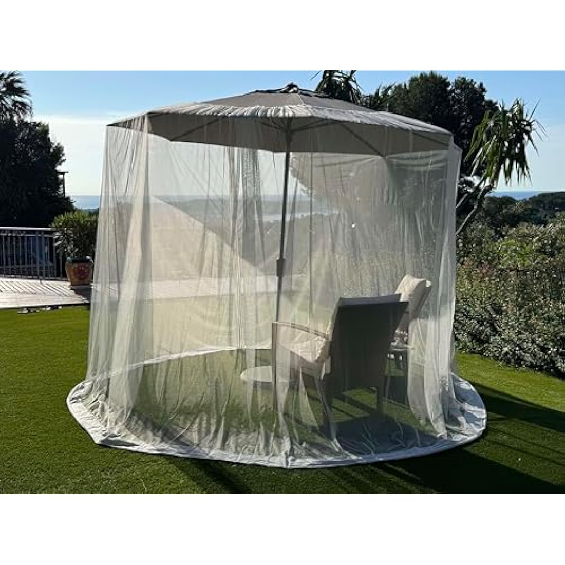 11-12 FT Umbrella Mosquito Net | Heavy Duty Patio Screen
