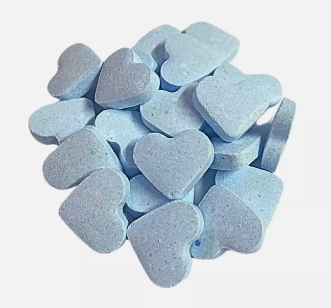 Blueberry Dextrose Candy Hearts – 1kg Bulk Sweets Pack