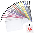 Vicloon A6 Mesh Document Wallets – 20Pcs Waterproof Zipper File Bags