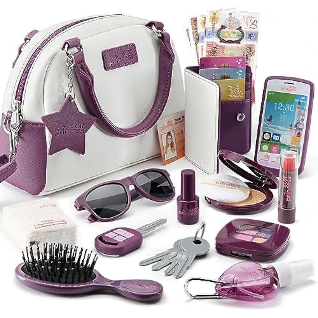 Jolof Store Toddler Pretend Makeup Purse Set with Play Accessories
