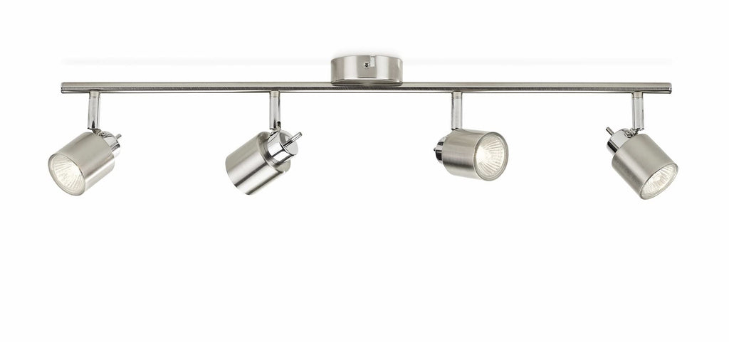 Philips Meranti Lampada a 4 Faretti in Metallo Nichel – Attacco GU10