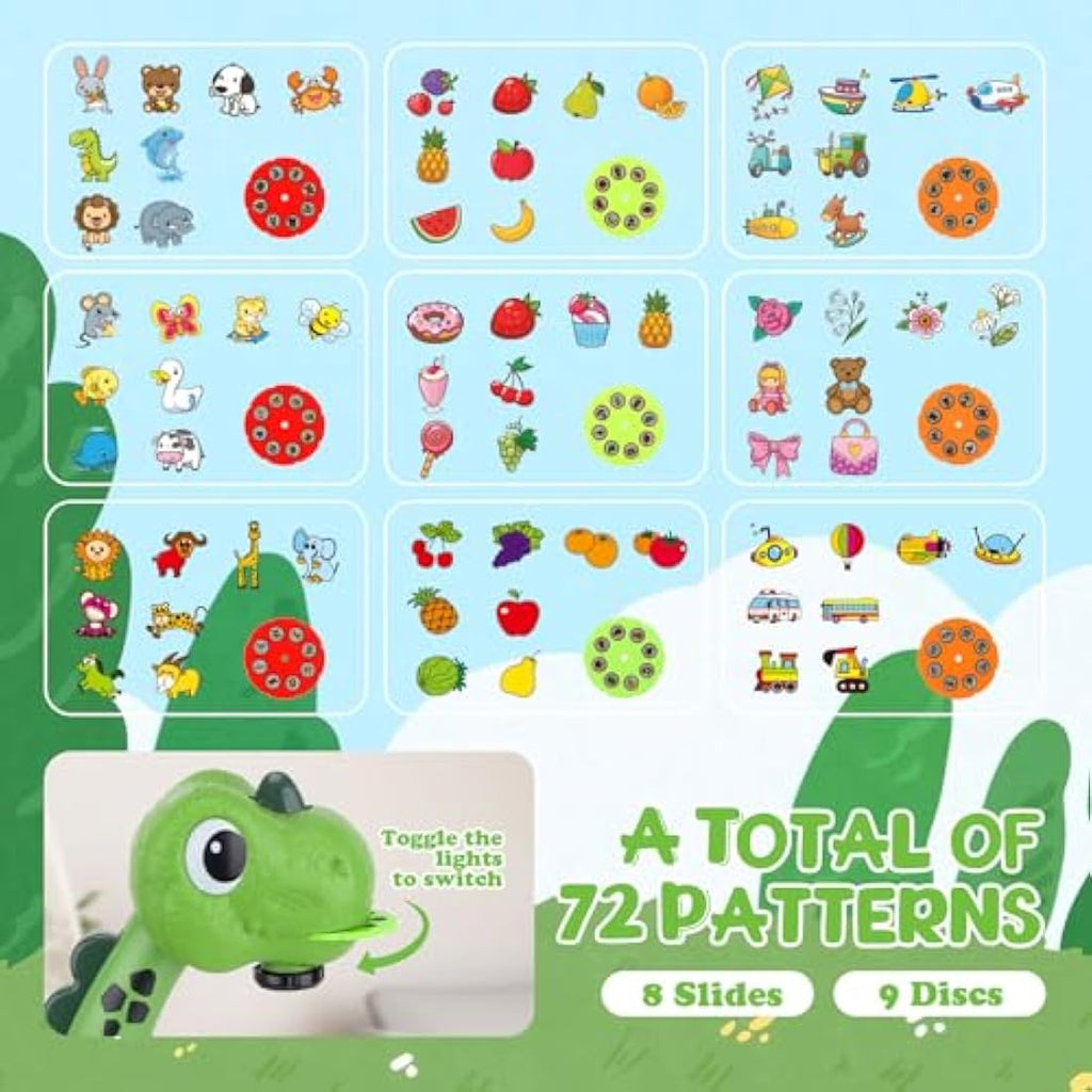 Jolof Store Dinosaur Drawing Projector Table - Kids Art Desk with 72 Patterns