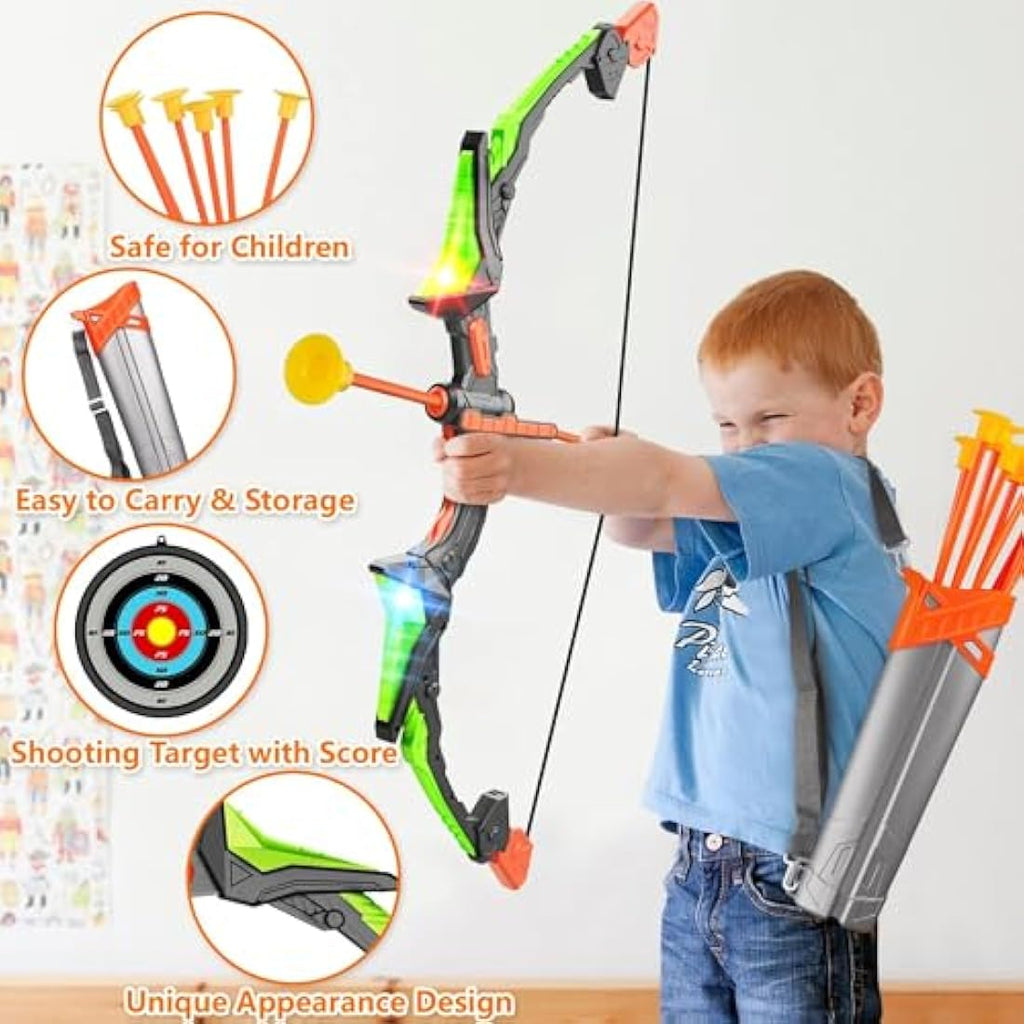 Kids LED Archery Set – Bow and Arrow Toy with 10 Arrows