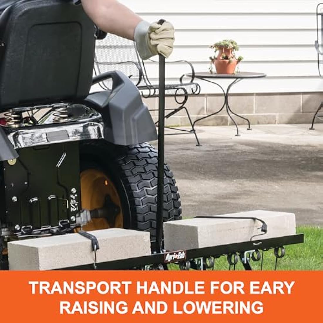 Agri-Fab 40-Inch Tine Dethatcher – 20 Spring Tines & Universal Hitch