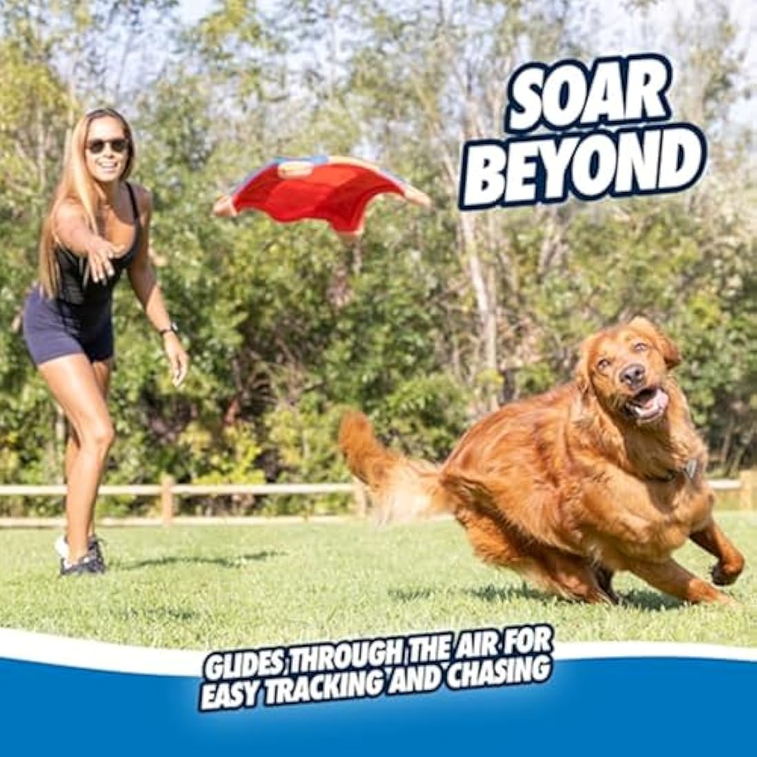 Chuckit! Flying Squirrel Dog Toy – Floating Fetch Frisbee Disc, Medium