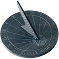 Esschert Large Round Slate Garden Sundial - Blue Stone Decor, 9.75"