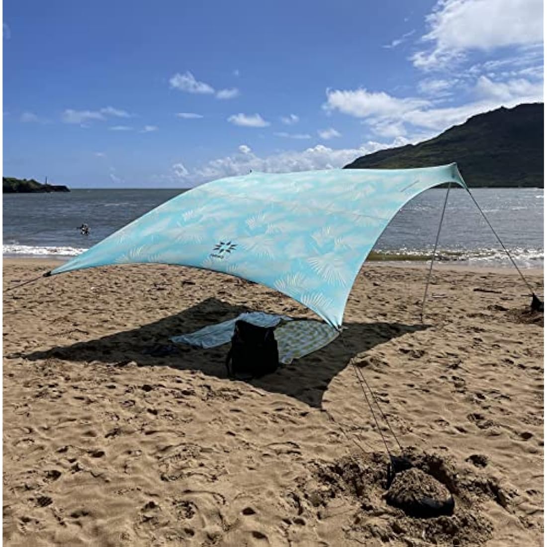 Neso Tents Grande Beach Tent | UPF 50+ Sun Shelter with Cooler Pocket