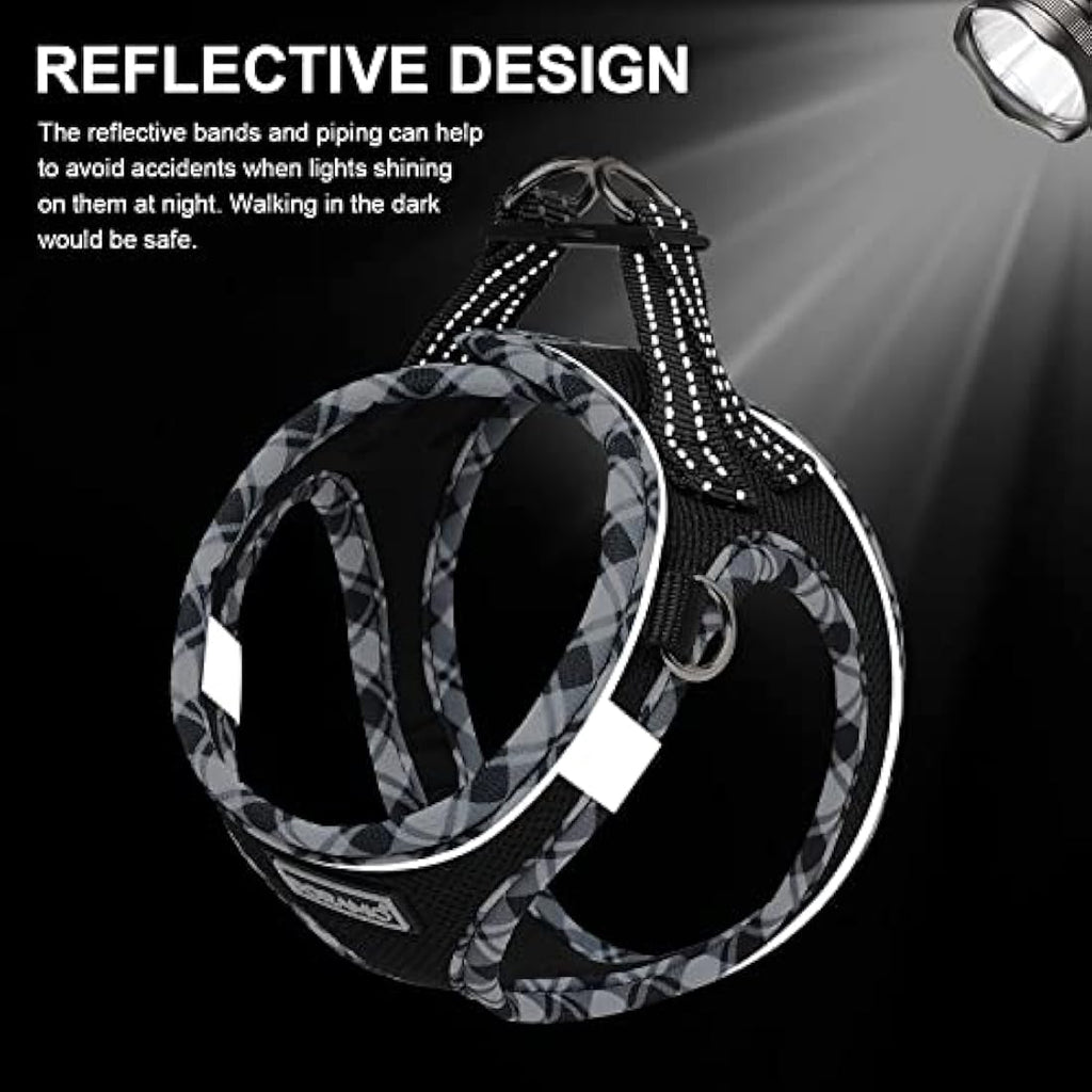 DORAMIO Step-in Dog Harness and Leash Set | Reflective Mesh Vest – XL
