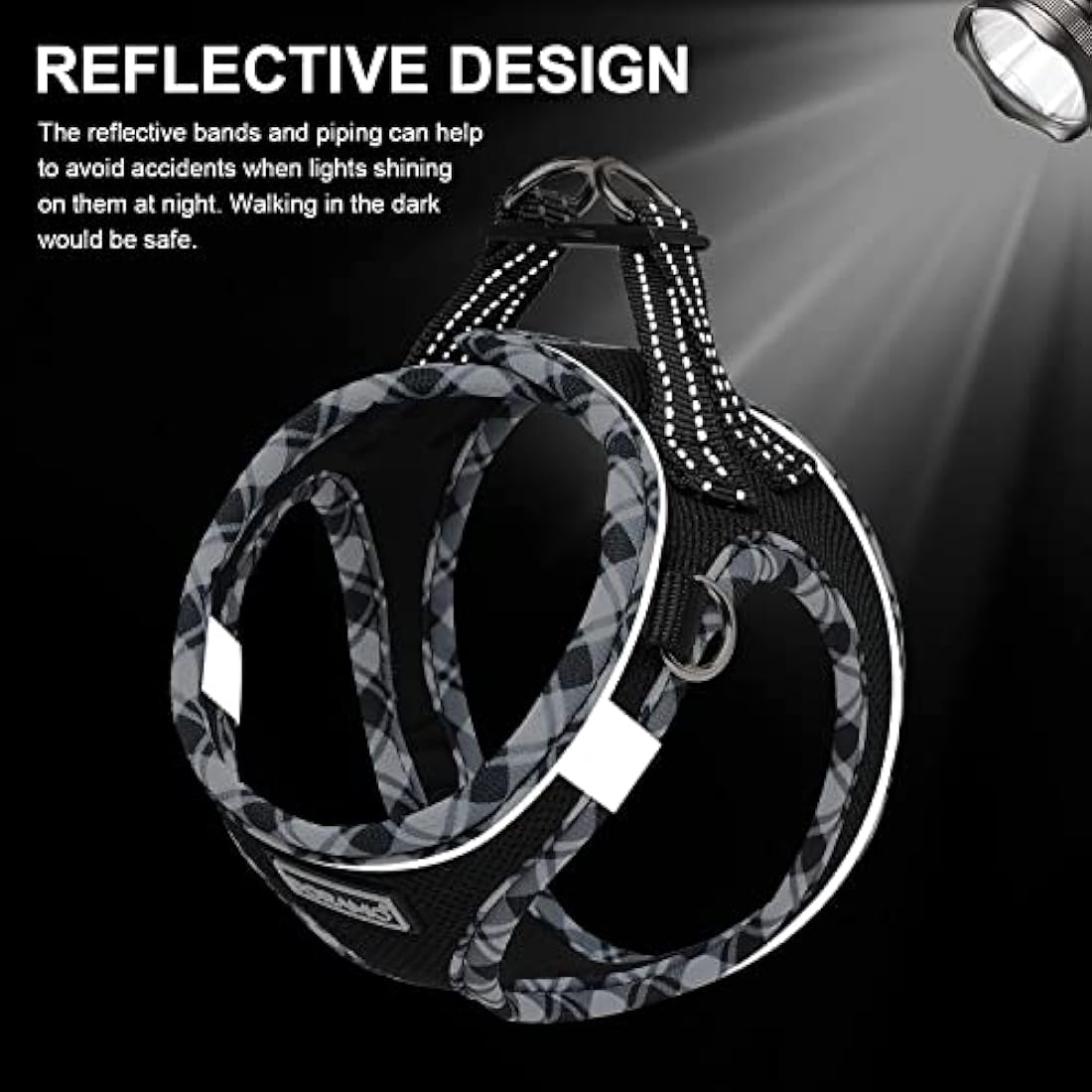 DORAMIO Step-in Dog Harness and Leash Set | Reflective Mesh Vest – XL