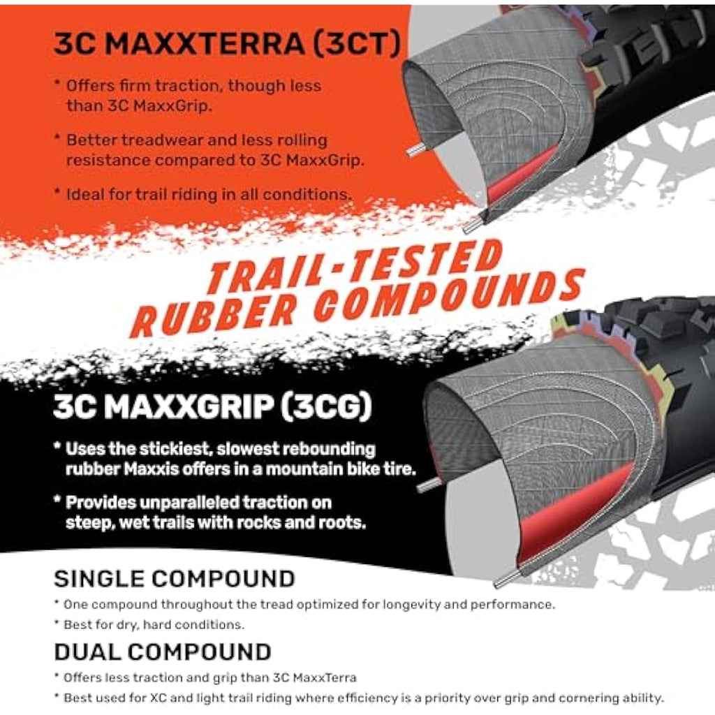 Maxxis Minion DHF MTB Tire – 26 x 2.35 Butyl 42a Folding Trail Tyre