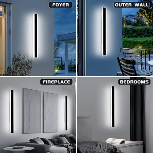 Mikeru 120cm Outdoor LED Wall Light | 6000K IP65 Waterproof Garden Lamp