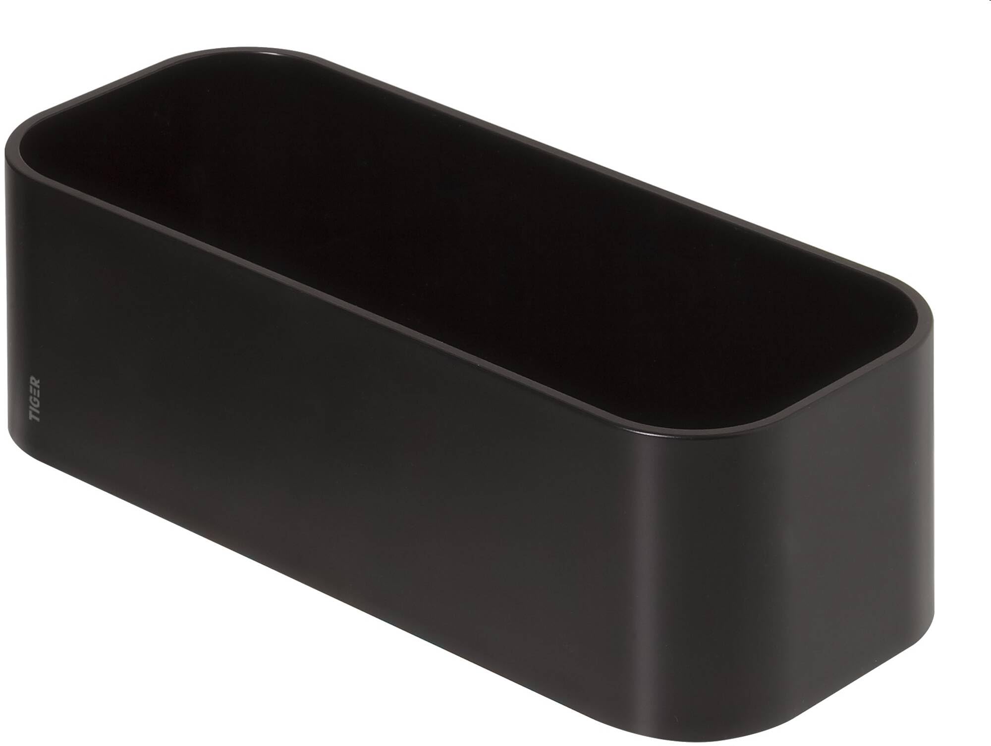 Tiger 2-Store Wall Tray & Shower Basket - Black ABS Storage Rack