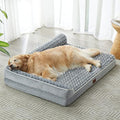 BFPETHOME Large Orthopedic Dog Bed | Waterproof Washable Sofa Bed, Grey