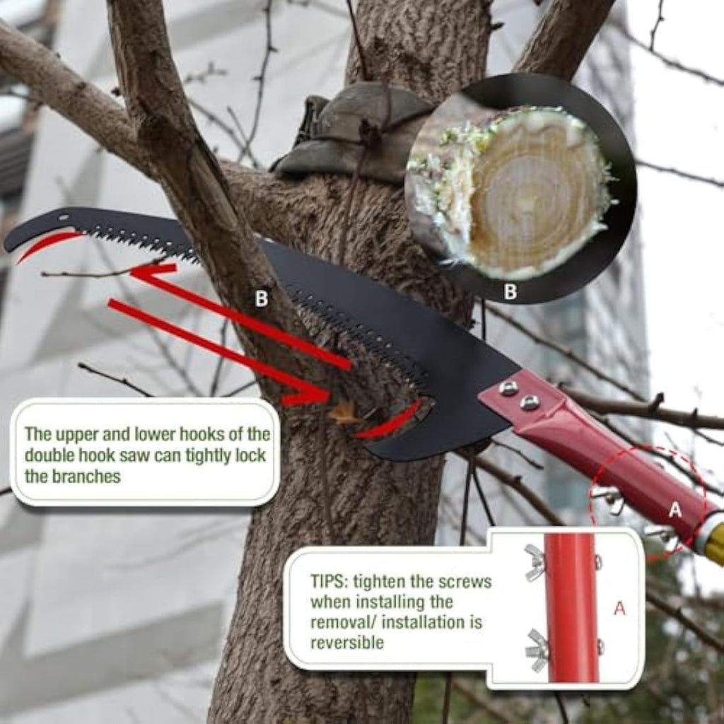 Sunorchid 14 Foot Telescopic Pole Saw | Extendable Tree Pruner for Trimming