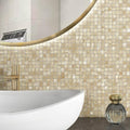 BeNice Metal Mosaic Splashback Tiles – 3D Peel and Stick Gold, 10 Sheets