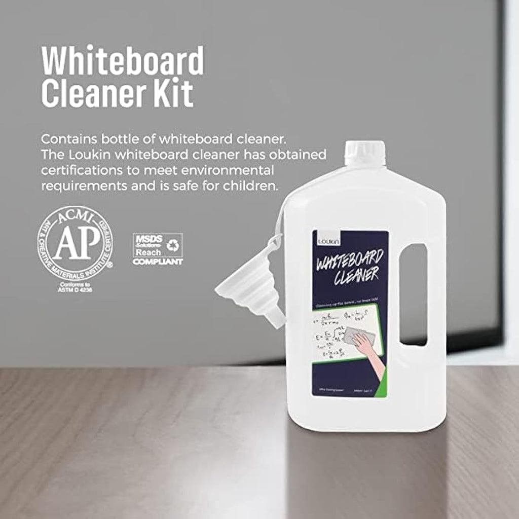 Loukin Non-Toxic Whiteboard Cleaner Refill | 1 Gallon Bulk with Funnel