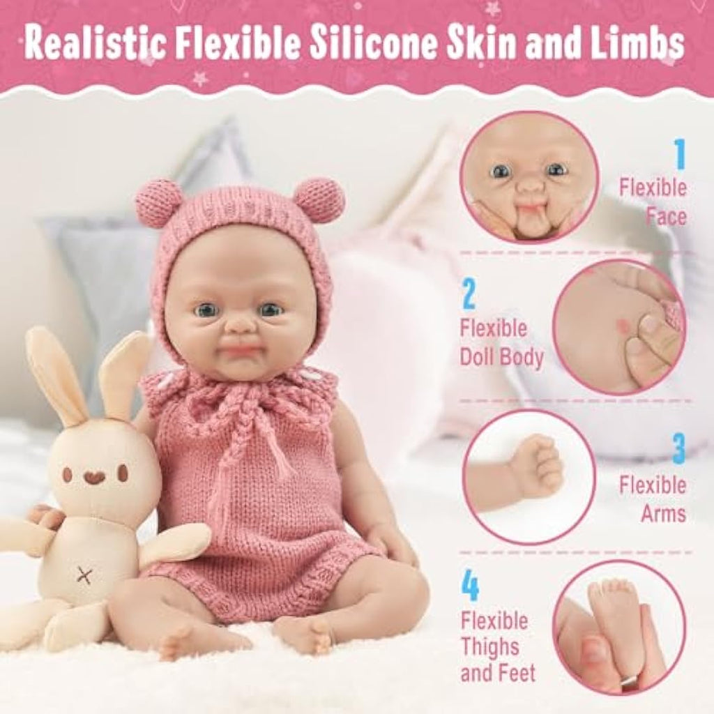 Vollence 12-inch Full Silicone Reborn Baby Doll | Realistic Newborn