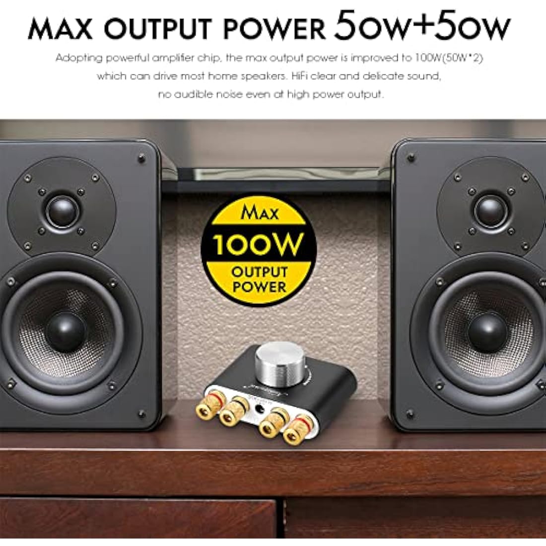 Nobsound Mini Bluetooth 5.0 Digital Power Amplifier | 50W x 2 Hi-Fi Amp