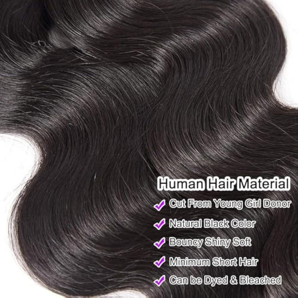 12A Brazilian Body Wave Human Hair Bundles - 3 Piece Set