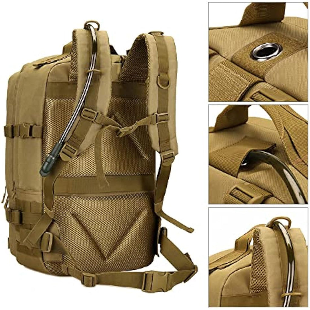 WTiger 45L Tactical Backpack | Water Resistant Molle Military Rucksack