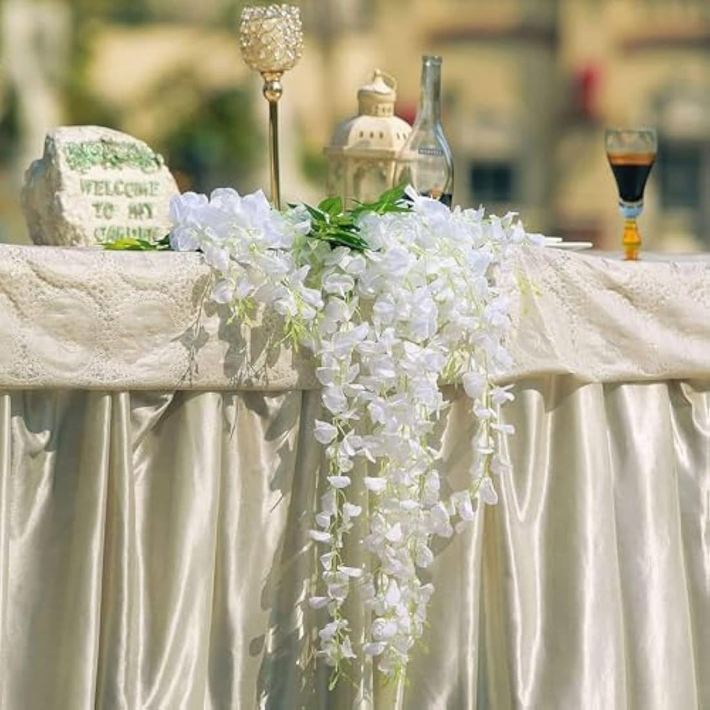 Jolof Store Artificial Wisteria Vine Garland – 112cm Silk Hanging Flowers