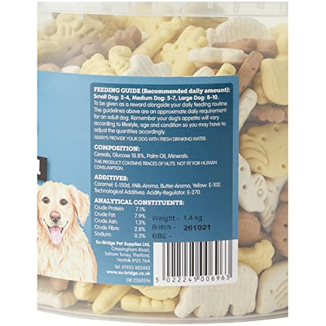Extra Select 3 Colour Dog Treat Biscuits – 3L Resealable Bucket (420ct)