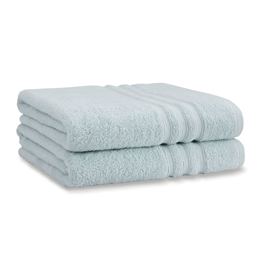 Catherine Lansfield Zero Twist Cotton Bath Sheet Pair - Duck Egg Blue