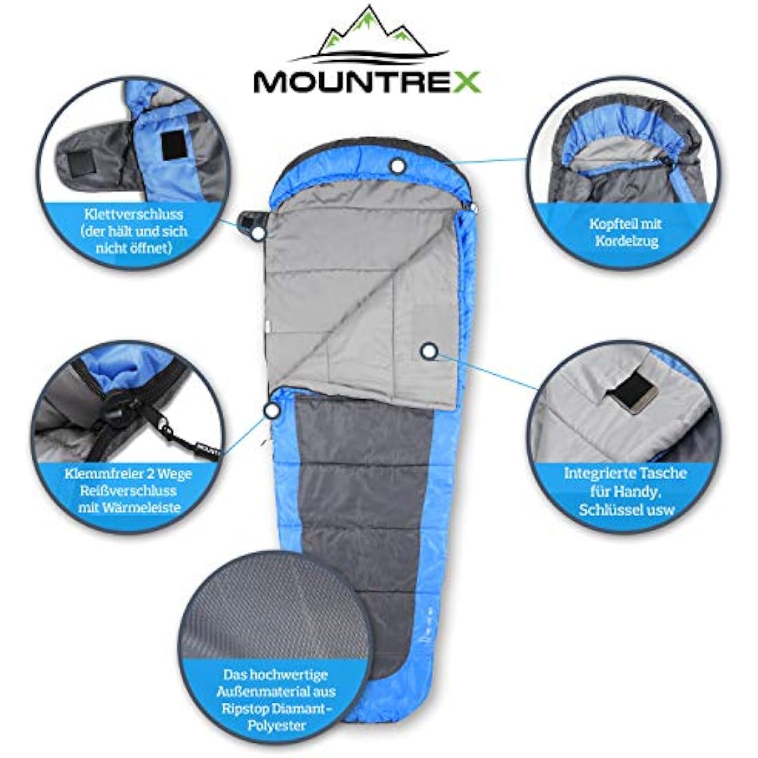 Mountrex Ultralight Mummy Sleeping Bag – Compact Summer Gear with Pillow