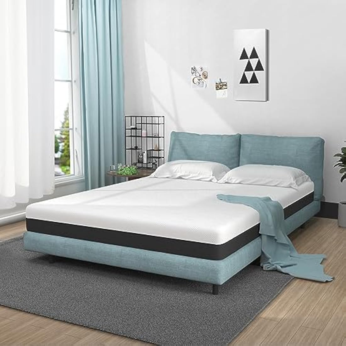 Wowttrelax King Size Gel Memory Foam Mattress – 6 Inch Medium Firm