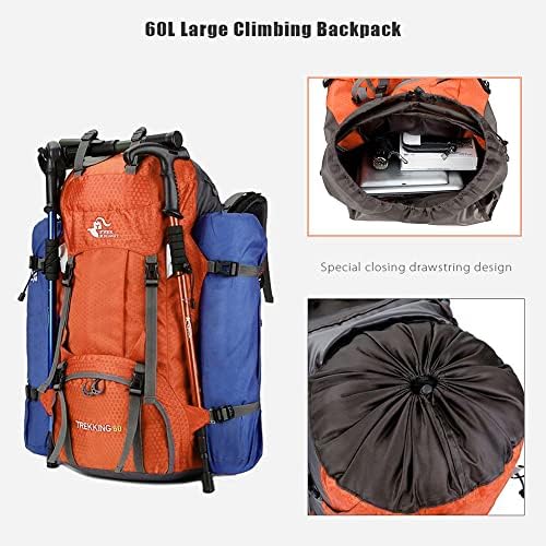 60L Waterproof Hiking Backpack – Lightweight Camping Rucksack