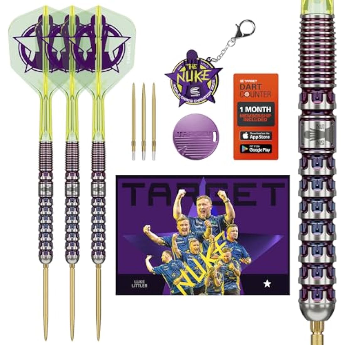 Target Darts Luke Littler 2025 World Champion 90% Tungsten Steel Tip - 23g