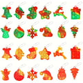 Amyang 24 Pack Christmas Mini Pop Fidget Toy Keychains for Party Favors