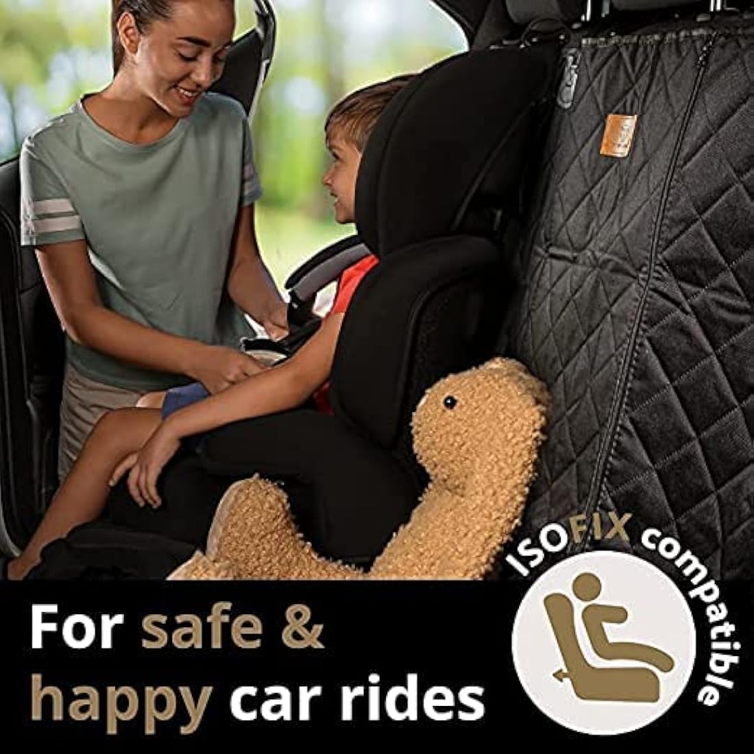 AMZPET Waterproof Dog Car Seat Cover – Non-Slip SUV Rear Seat Protector