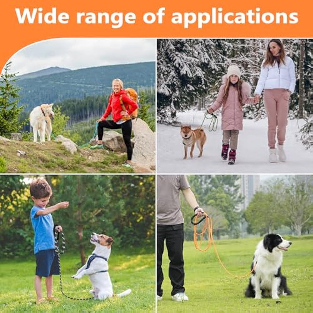 Reflective Dog Training Lead | Long Rope Leash with Padded Handle
