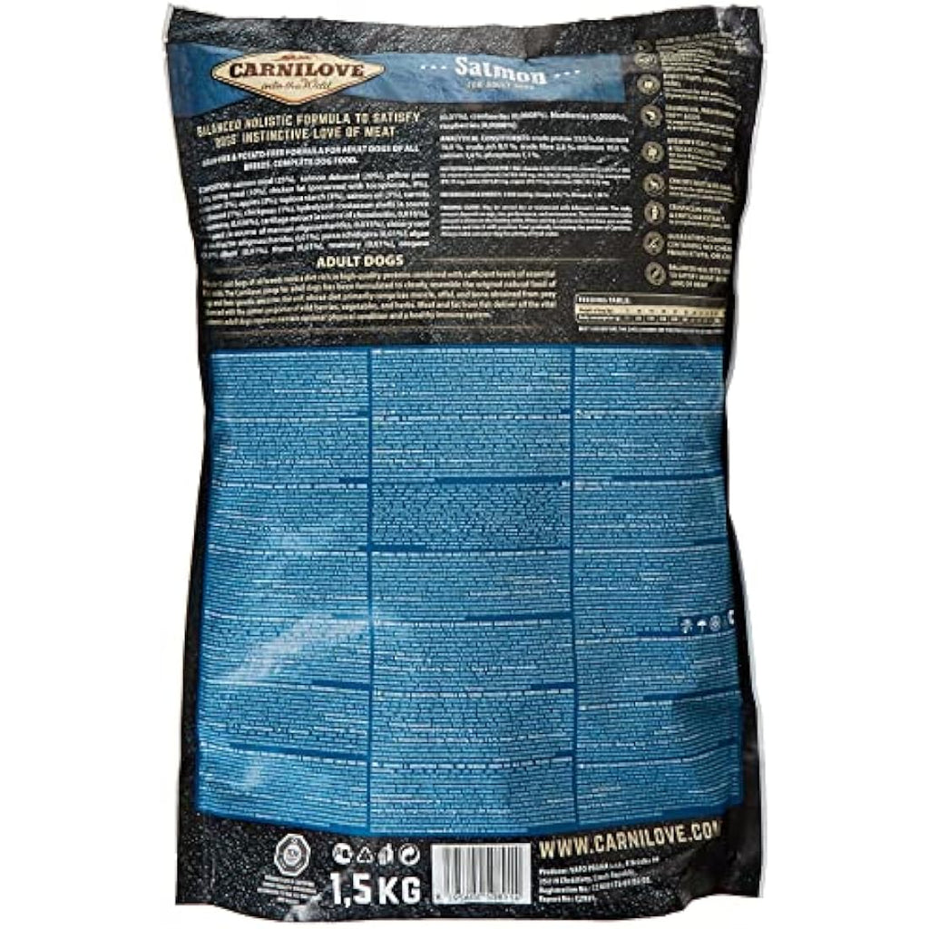 Carnilove Salmon Grain-Free & Potato-Free Adult Dog Food - 1.5 kg