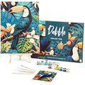 Dabble Paint by Numbers Kit for Adults - Floral Canvas with Wood Frame