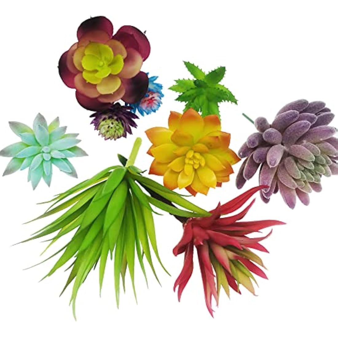 Jolof Store 20 Pack Realistic Artificial Succulents – Multicolor Faux Plants
