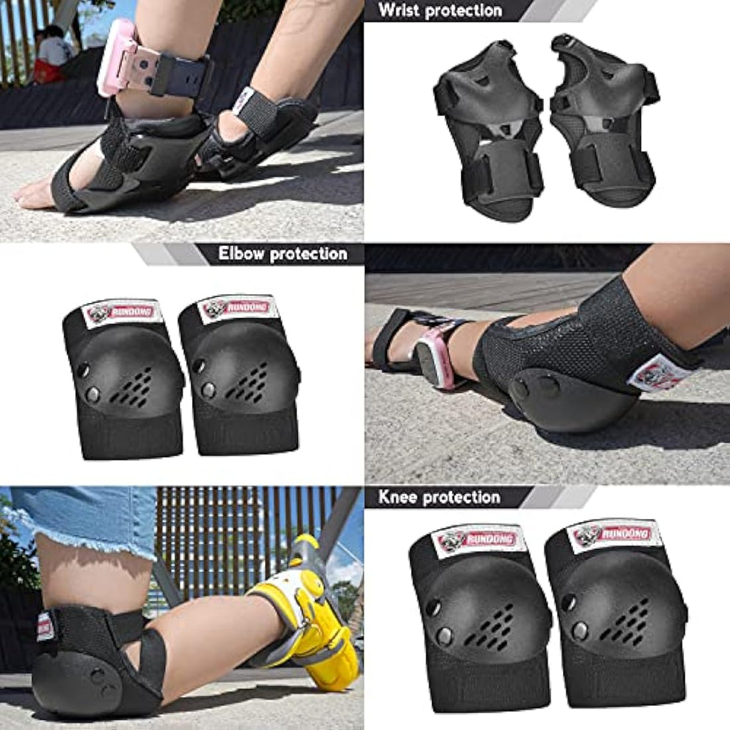 Jolof Store Kids Protective Gear Set – Knee Elbow Wrist Pads for 3-15