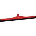 Vikan 28" Fixed Head Floor Squeegee – Double-Bladed Rubber, Red